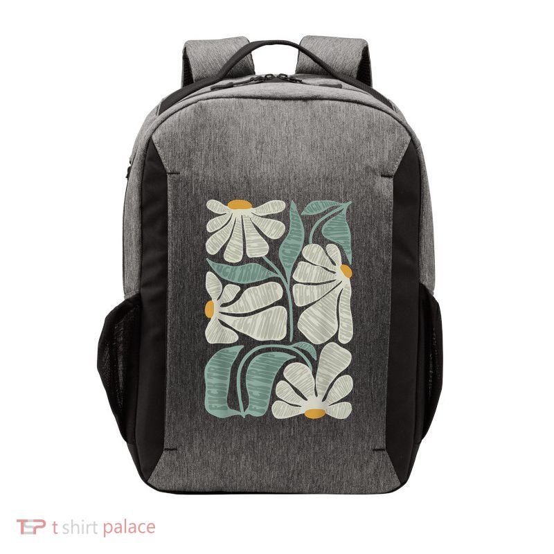 Subtle Boho Flowers Anti Trump Anti Maga Kamala Harris Voter Vector Backpack