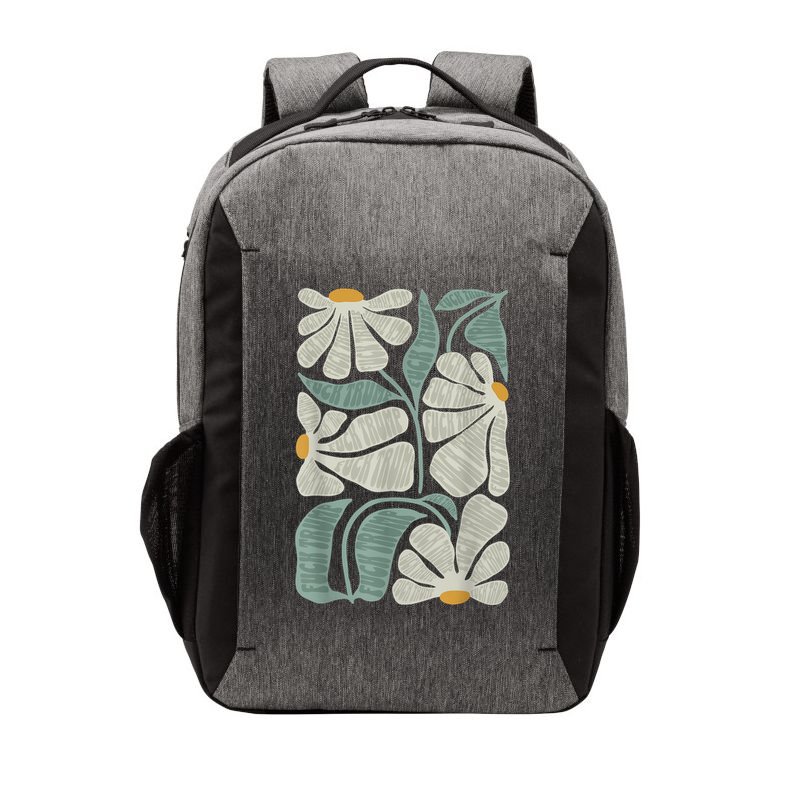 Subtle Boho Flowers Anti Trump Anti Maga Kamala Harris Voter Vector Backpack