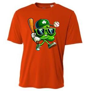 Shamrock Baseball Funny St Patricks Day Cooling Performance Crew T-Shirt