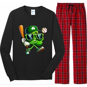 Shamrock Baseball Funny St Patricks Day Long Sleeve Pajama Set