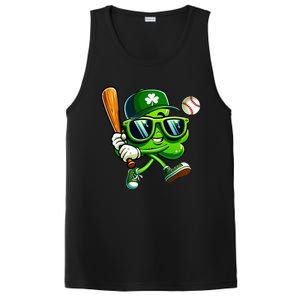 Shamrock Baseball Funny St Patricks Day PosiCharge Competitor Tank