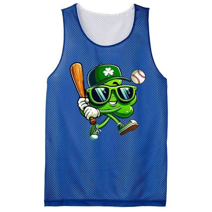 Shamrock Baseball Funny St Patricks Day Mesh Reversible Basketball Jersey Tank