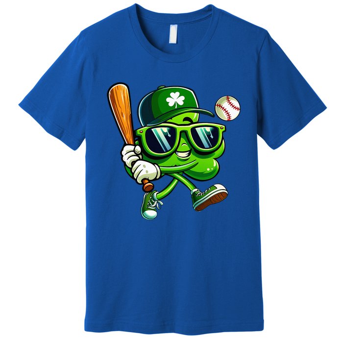 Shamrock Baseball Funny St Patricks Day Premium T-Shirt