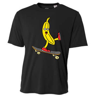 Skateboard Banana Funny Skateboarding Wo Man Cooling Performance Crew T-Shirt