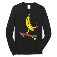 Skateboard Banana Funny Skateboarding Wo Man Long Sleeve Shirt