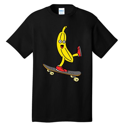 Skateboard Banana Funny Skateboarding Wo Man Tall T-Shirt