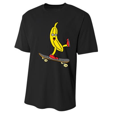 Skateboard Banana Funny Skateboarding Wo Man Performance Sprint T-Shirt