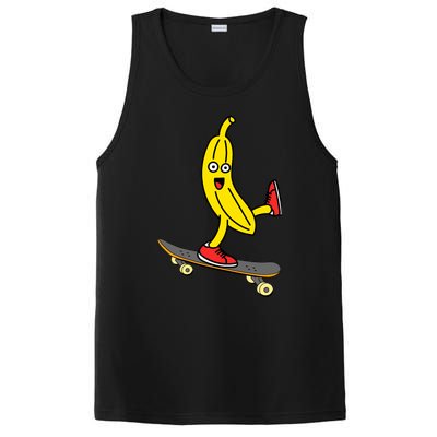 Skateboard Banana Funny Skateboarding Wo Man PosiCharge Competitor Tank