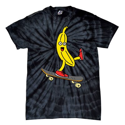 Skateboard Banana Funny Skateboarding Wo Man Tie-Dye T-Shirt