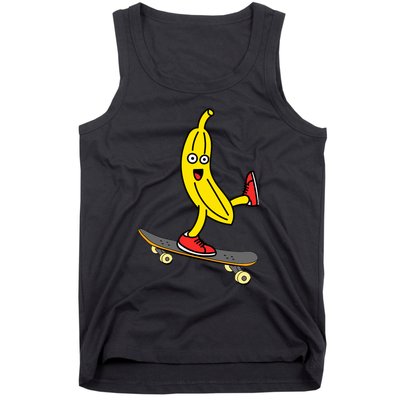 Skateboard Banana Funny Skateboarding Wo Man Tank Top