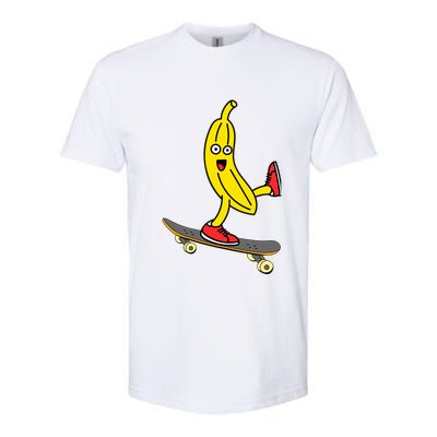 Skateboard Banana Funny Skateboarding Wo Man Softstyle CVC T-Shirt