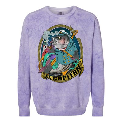 Striped Bass Fishing Colorblast Crewneck Sweatshirt