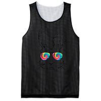 Sunglass Bunny Face Tie Dye Happy Easter Day Mesh Reversible Basketball Jersey Tank