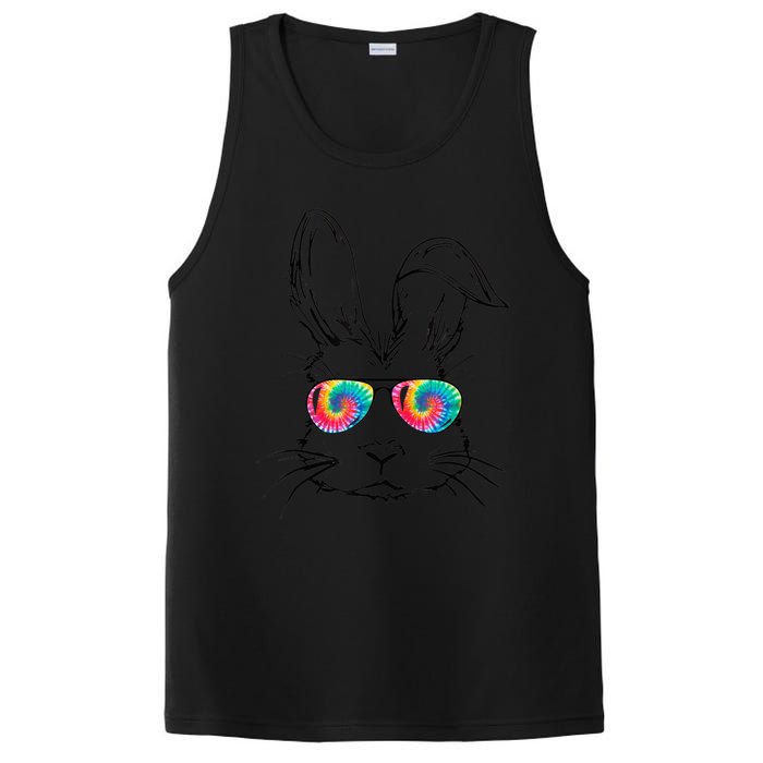 Sunglass Bunny Face Tie Dye Happy Easter Day PosiCharge Competitor Tank