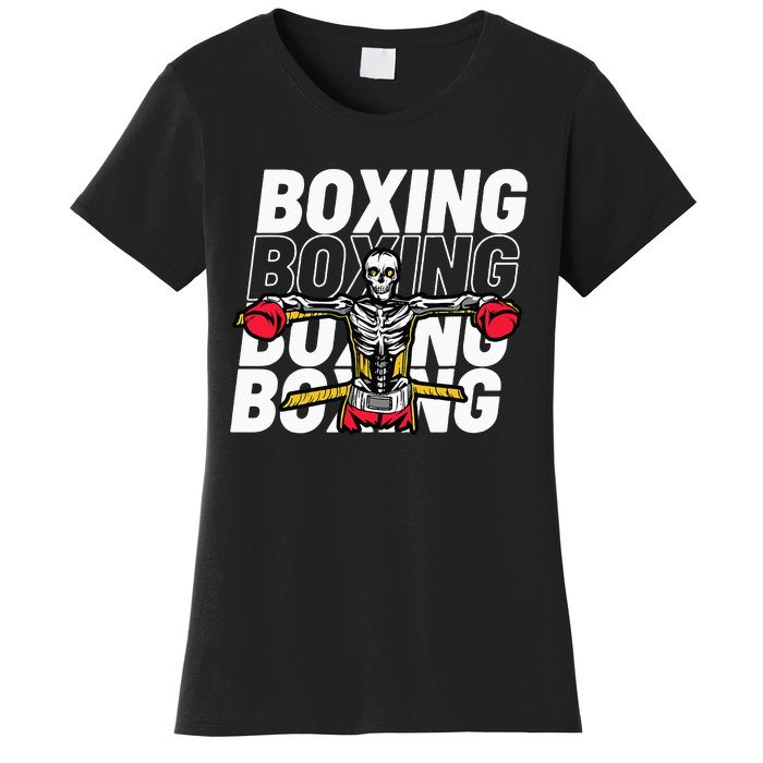 Skeleton Boxing Fighter For Boxers Women's T-Shirt