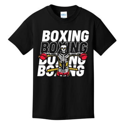 Skeleton Boxing Fighter For Boxers Kids T-Shirt