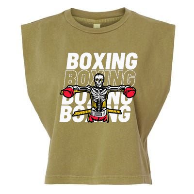 Skeleton Boxing Fighter For Boxers Garment-Dyed Women's Muscle Tee