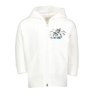 Seabirds Blue Footed Booby Bird Galapagos Islands Toddler Zip Fleece Hoodie