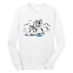 Seabirds Blue Footed Booby Bird Galapagos Islands Long Sleeve Shirt