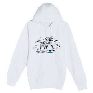 Seabirds Blue Footed Booby Bird Galapagos Islands Premium Pullover Hoodie