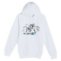 Seabirds Blue Footed Booby Bird Galapagos Islands Premium Pullover Hoodie