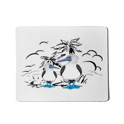 Seabirds Blue Footed Booby Bird Galapagos Islands Mousepad