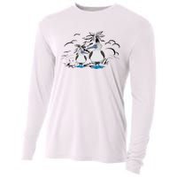 Seabirds Blue Footed Booby Bird Galapagos Islands Cooling Performance Long Sleeve Crew