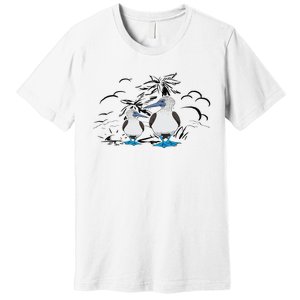 Seabirds Blue Footed Booby Bird Galapagos Islands Premium T-Shirt