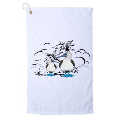 Seabirds Blue Footed Booby Bird Galapagos Islands Platinum Collection Golf Towel