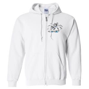 Seabirds Blue Footed Booby Bird Galapagos Islands Full Zip Hoodie