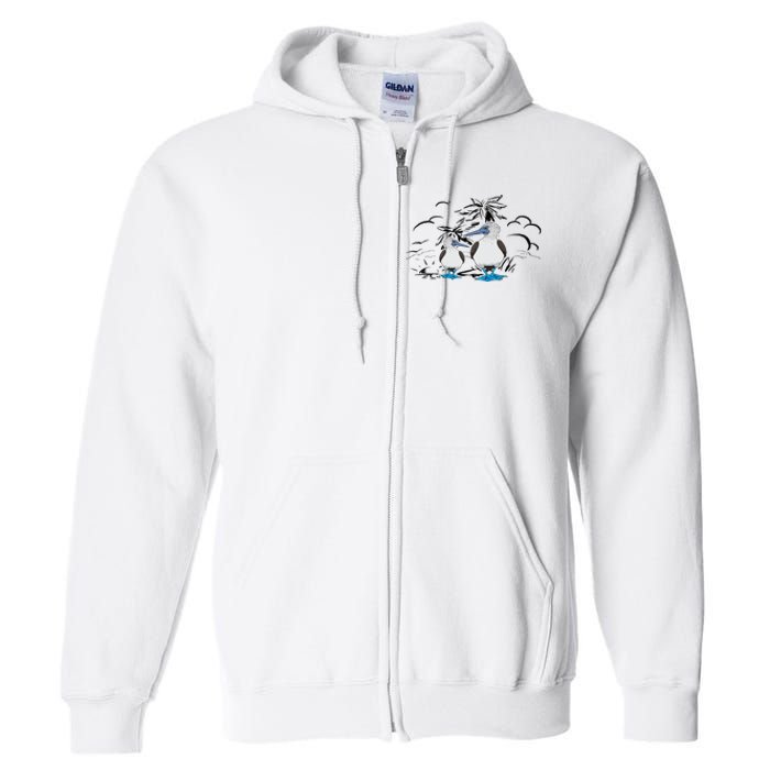 Seabirds Blue Footed Booby Bird Galapagos Islands Full Zip Hoodie