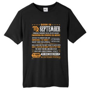 September Birthday Funny Gift Born In September Virgo Great Gift Tall Fusion ChromaSoft Performance T-Shirt