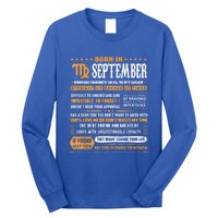 September Birthday Funny Gift Born In September Virgo Great Gift Long Sleeve Shirt