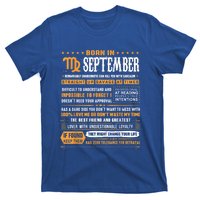 September Birthday Funny Gift Born In September Virgo Great Gift T-Shirt