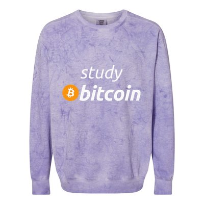 Study Bitcoin Famous Bitcoin Quote Colorblast Crewneck Sweatshirt