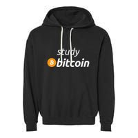 Study Bitcoin Famous Bitcoin Quote Garment-Dyed Fleece Hoodie