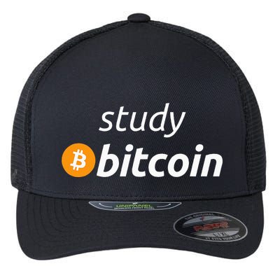 Study Bitcoin Famous Bitcoin Quote Flexfit Unipanel Trucker Cap