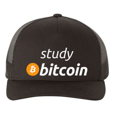 Study Bitcoin Famous Bitcoin Quote Yupoong Adult 5-Panel Trucker Hat