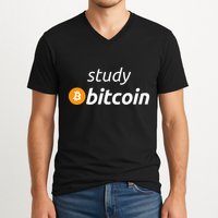 Study Bitcoin Famous Bitcoin Quote V-Neck T-Shirt