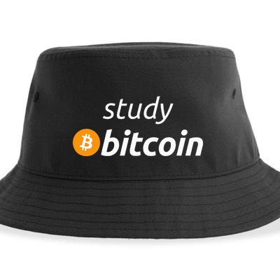 Study Bitcoin Famous Bitcoin Quote Sustainable Bucket Hat