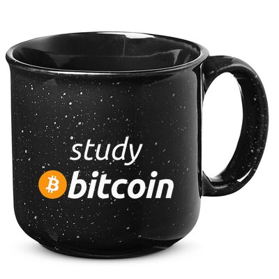 Study Bitcoin Famous Bitcoin Quote 15oz Campfire Ceramic Mug