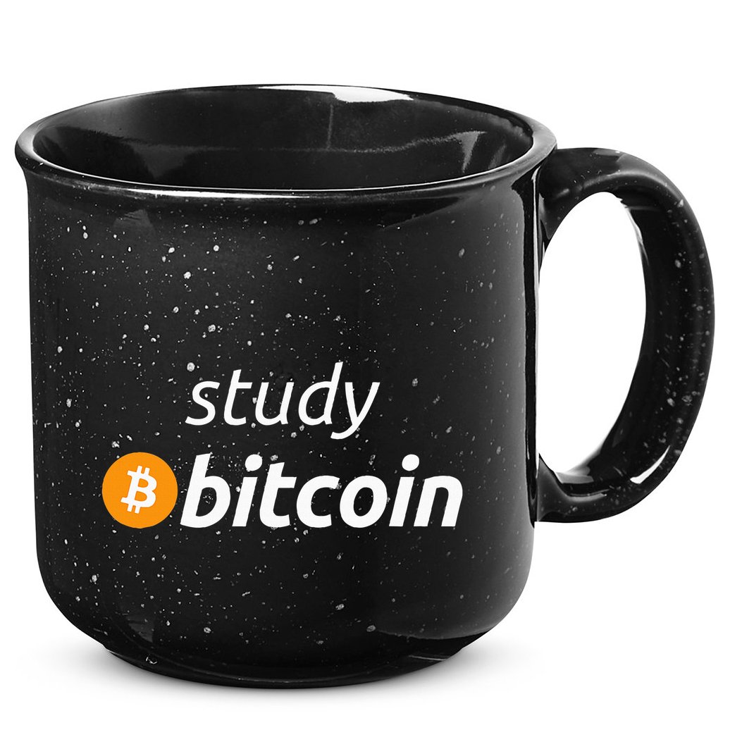 Study Bitcoin Famous Bitcoin Quote 15oz Campfire Ceramic Mug