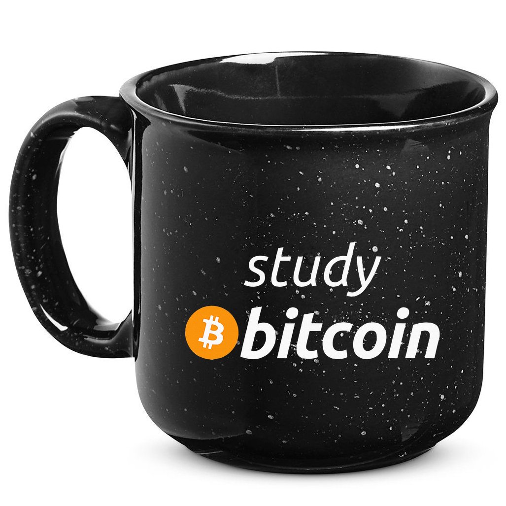 Study Bitcoin Famous Bitcoin Quote 15oz Campfire Ceramic Mug