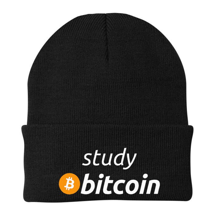 Study Bitcoin Famous Bitcoin Quote Beanie