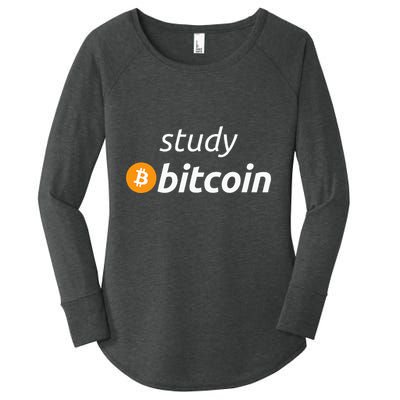 Study Bitcoin Famous Bitcoin Quote Women's Perfect Tri Tunic Long Sleeve Shirt