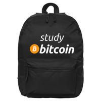 Study Bitcoin Famous Bitcoin Quote 16 in Basic Backpack