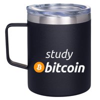 Study Bitcoin Famous Bitcoin Quote 12oz Stainless Steel Coffee Mug