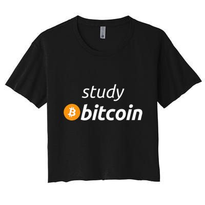 Study Bitcoin Famous Bitcoin Quote Crop Top