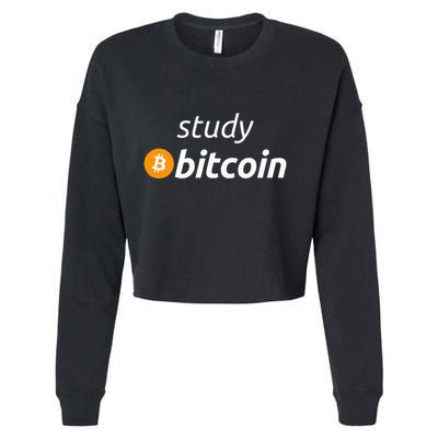 Study Bitcoin Famous Bitcoin Quote Cropped Pullover Crew