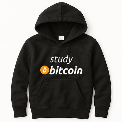 Study Bitcoin Famous Bitcoin Quote Kids Hoodie